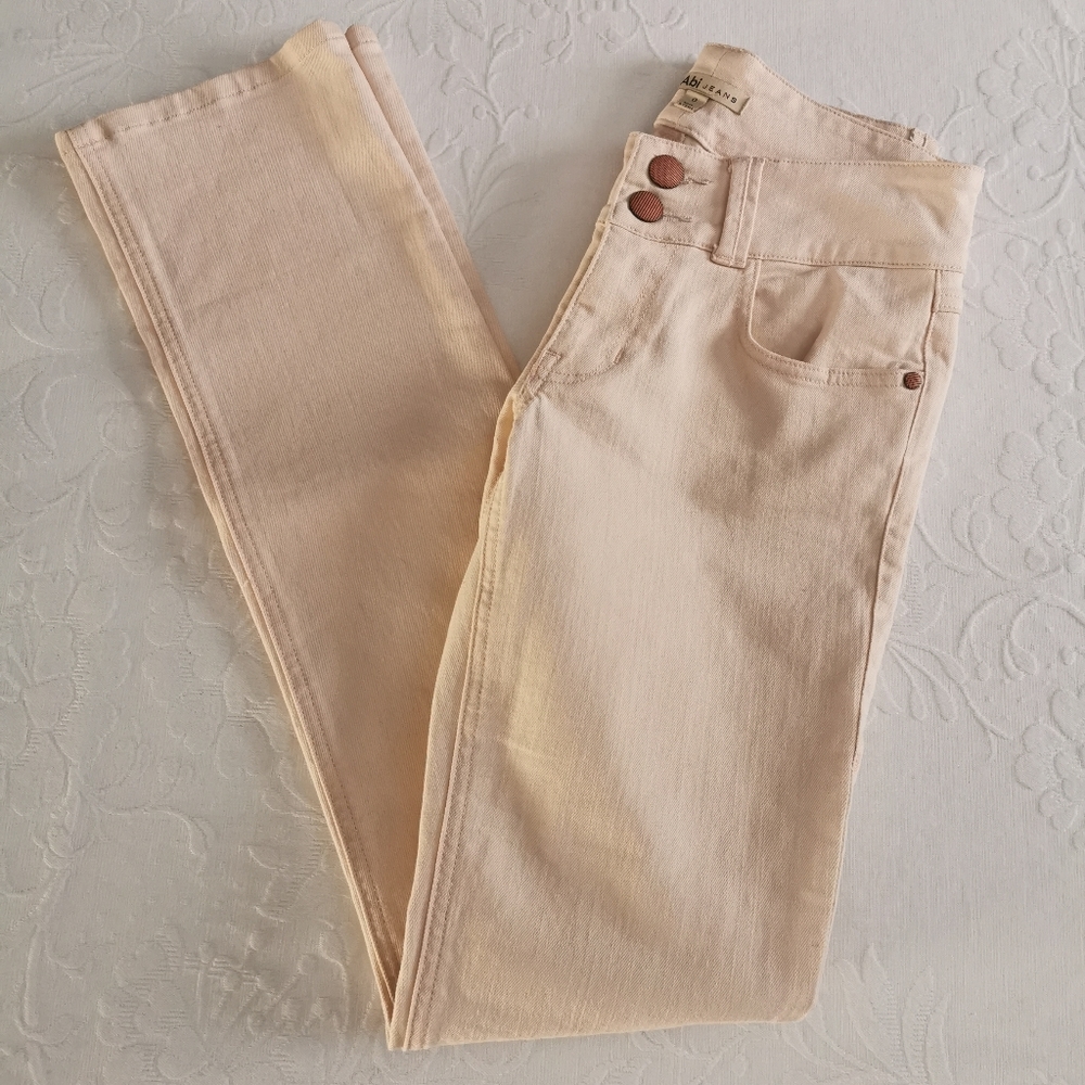 CAbi Jean's Blush Straight Leg Jean's Size 0
